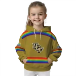 personalized ucf knights rainbow stripes gold hoodie best selling