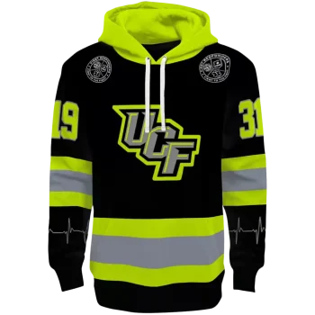 personalized ucf knights safety motif black neon green hoodie best selling