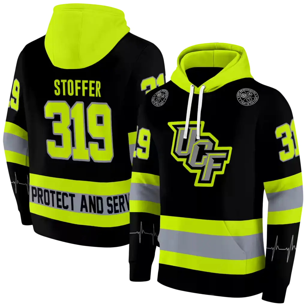 personalized ucf knights safety motif black neon green hoodie fashion forward personalized ucf knights safety motif black neon green hoodie fashion forward