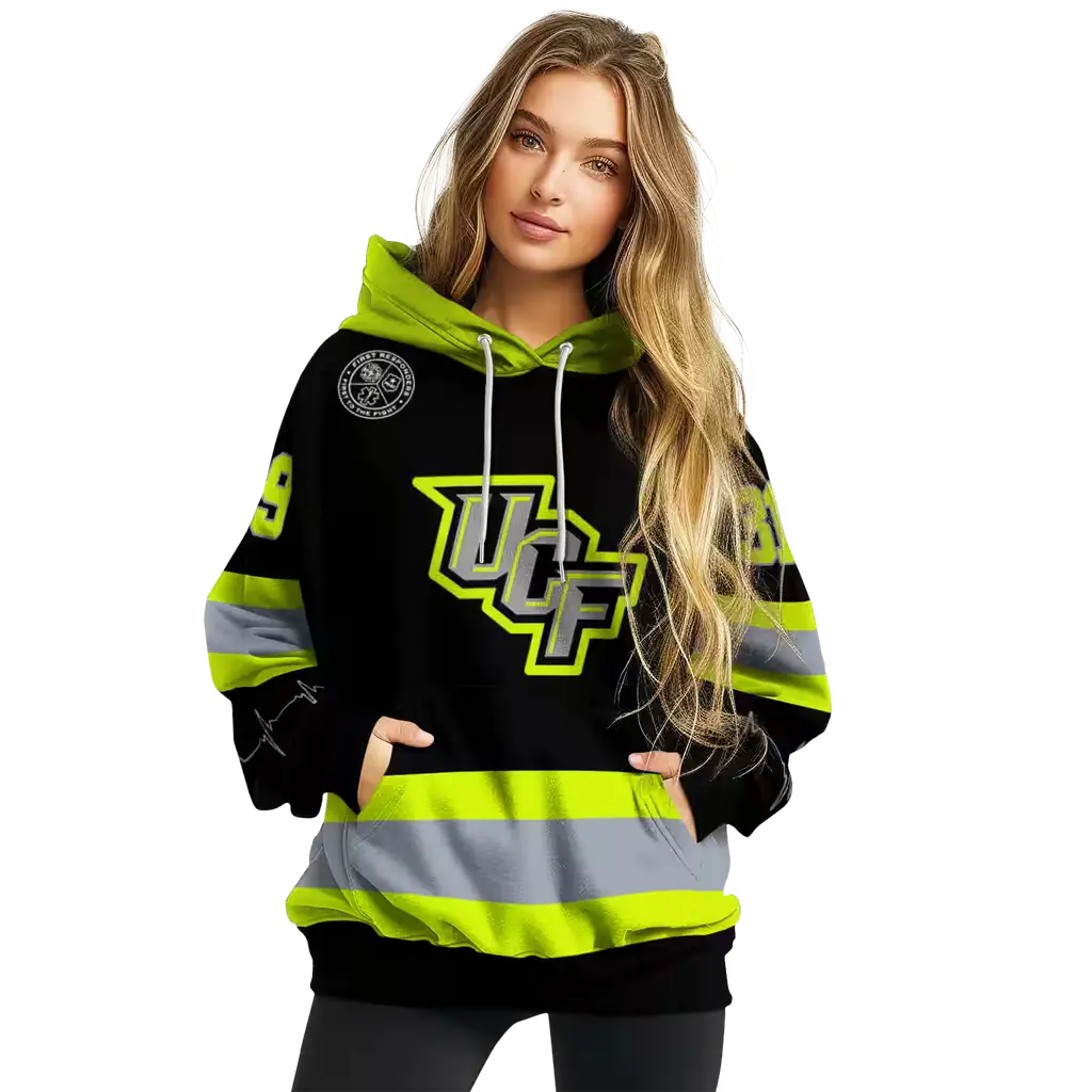 personalized ucf knights safety motif black neon green hoodie high quality personalized ucf knights safety motif black neon green hoodie high quality