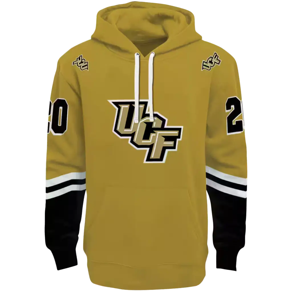 personalized ucf knights striped sleeves gold hoodie best selling personalized ucf knights striped sleeves gold hoodie best selling