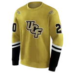 personalized ucf knights striped sleeves gold hoodie best selling