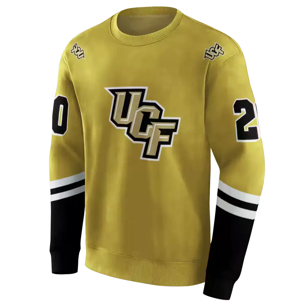 personalized ucf knights striped sleeves gold hoodie new arrival personalized ucf knights striped sleeves gold hoodie new arrival