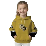 personalized ucf knights striped sleeves gold hoodie best selling