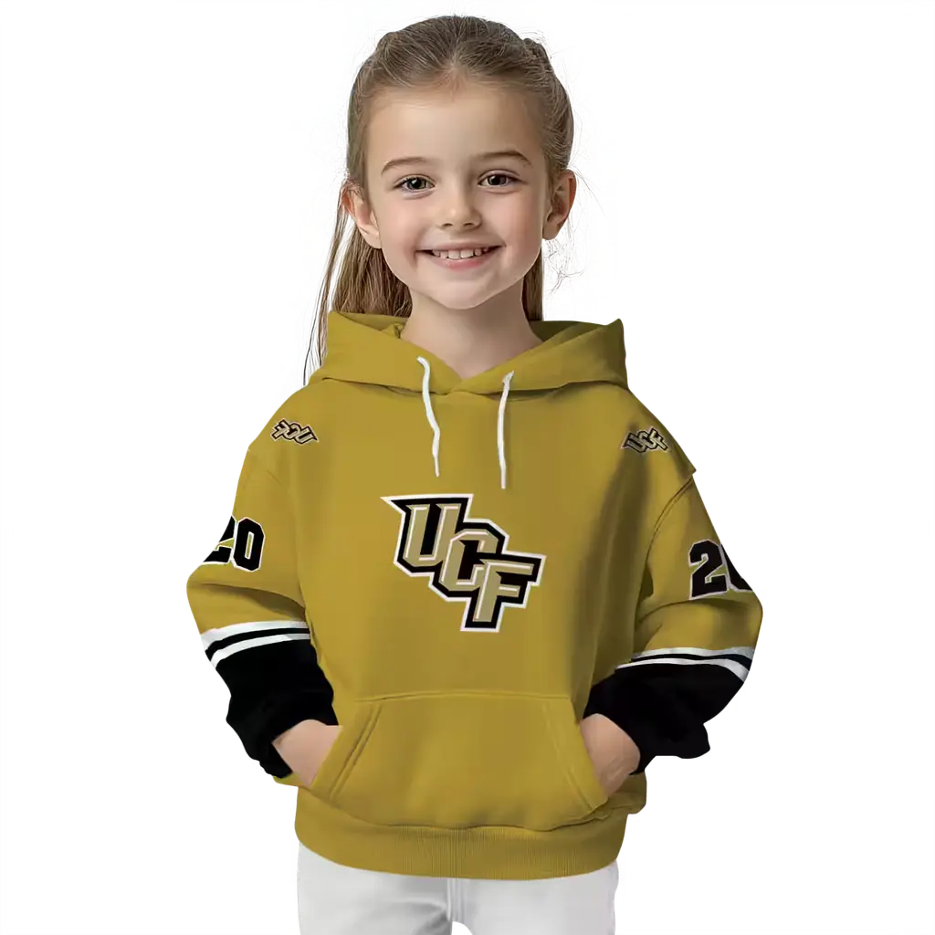 personalized ucf knights striped sleeves gold hoodie top rated personalized ucf knights striped sleeves gold hoodie top rated