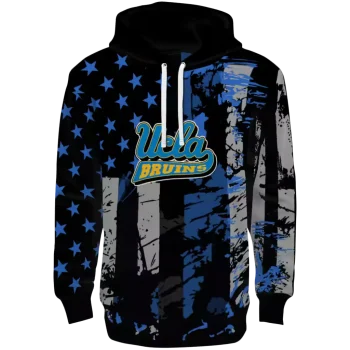 personalized ucla bruins distressed flag blue black hoodie best selling