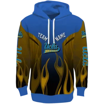 personalized ucla bruins flame design blue hoodie best selling