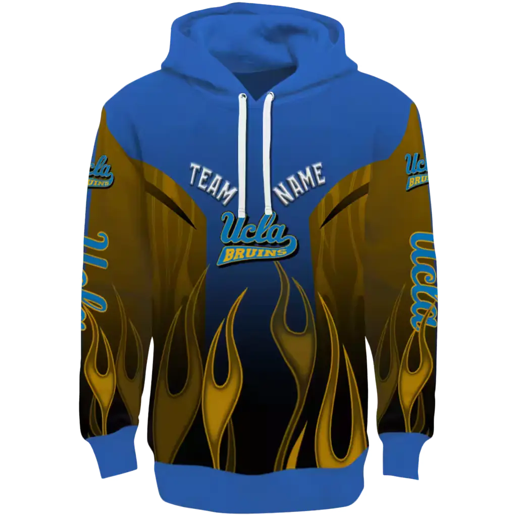 personalized ucla bruins flame design blue hoodie best selling personalized ucla bruins flame design blue hoodie best selling