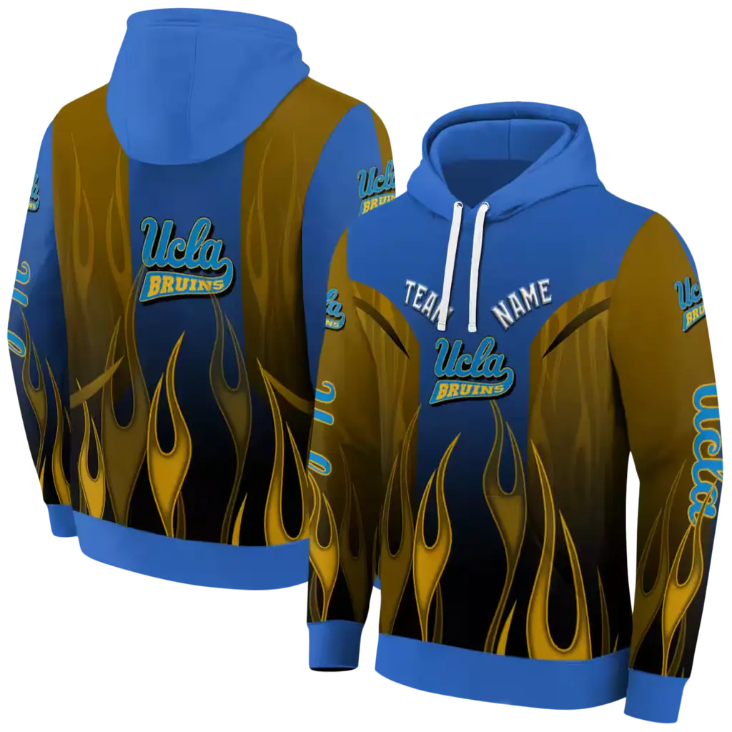 personalized ucla bruins flame design blue hoodie fashion forward personalized ucla bruins flame design blue hoodie fashion forward