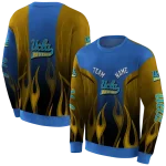 personalized ucla bruins flame design blue hoodie best selling