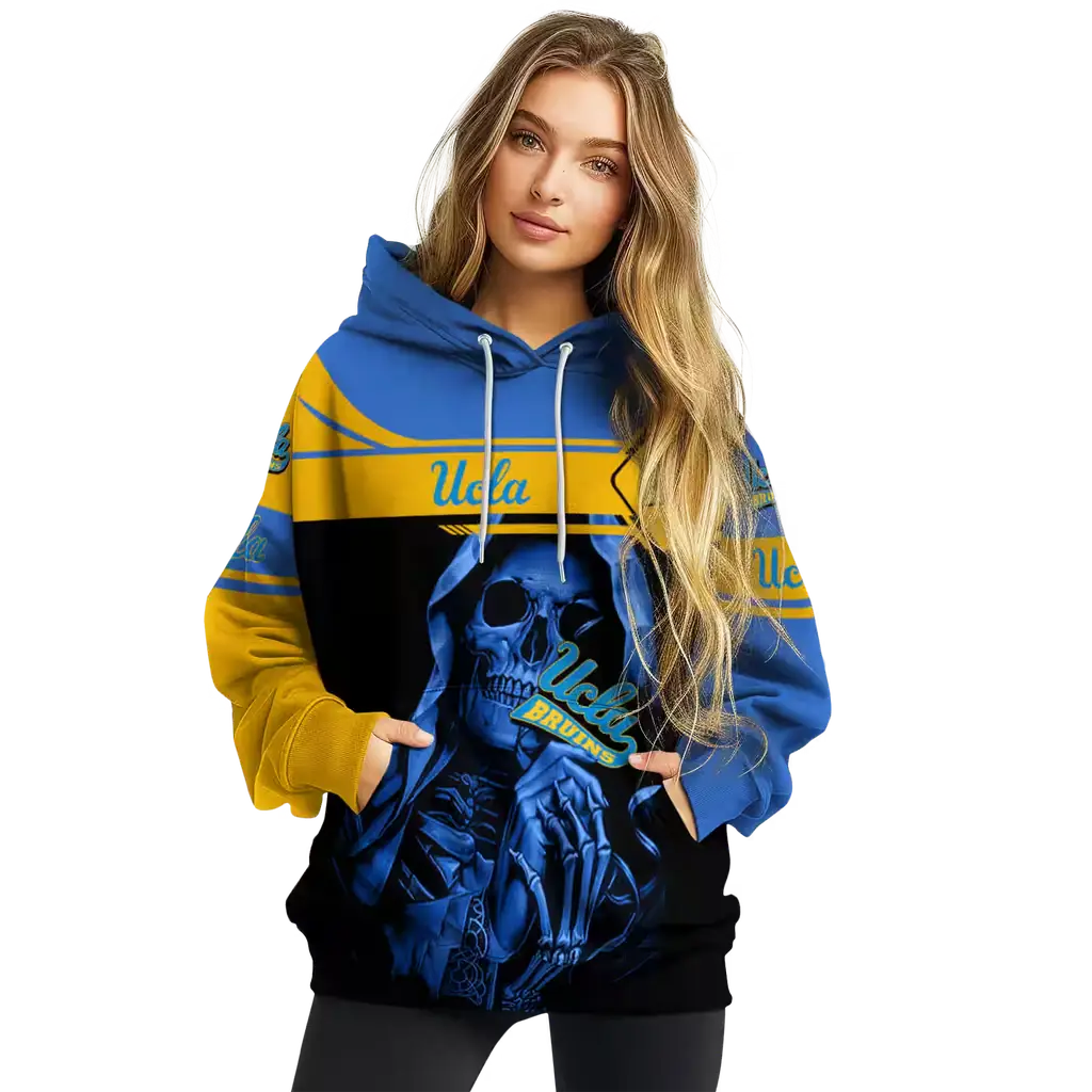 personalized ucla bruins grim reaper blue black hoodie high quality personalized ucla bruins grim reaper blue black hoodie high quality