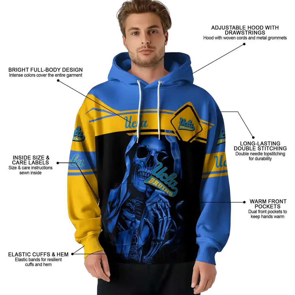 personalized ucla bruins grim reaper blue black hoodie latest model personalized ucla bruins grim reaper blue black hoodie latest model