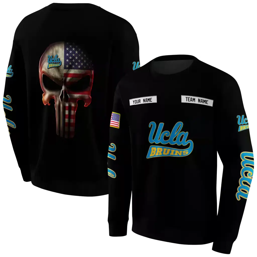 personalized ucla bruins punisher skull black hoodie premium grade personalized ucla bruins punisher skull black hoodie premium grade