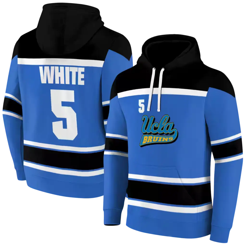 personalized ucla bruins striped pattern blue hoodie fashion forward personalized ucla bruins striped pattern blue hoodie fashion forward