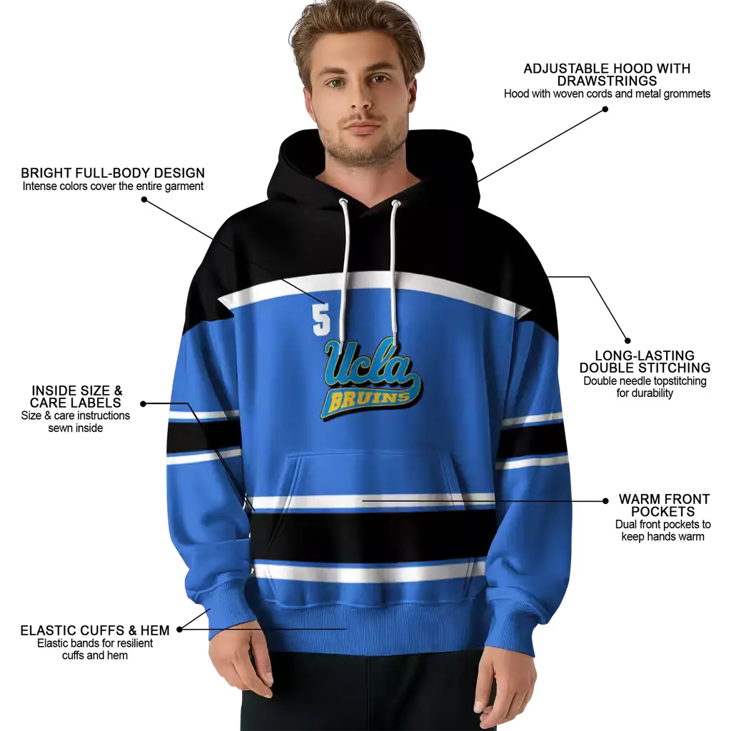 personalized ucla bruins striped pattern blue hoodie latest model personalized ucla bruins striped pattern blue hoodie latest model