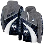 personalized uconn huskies hexagonal mesh blue black gray hoodie best selling