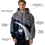 personalized uconn huskies hexagonal mesh blue black gray hoodie best selling