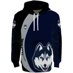 personalized uconn huskies minimalist design blue black hoodie best selling