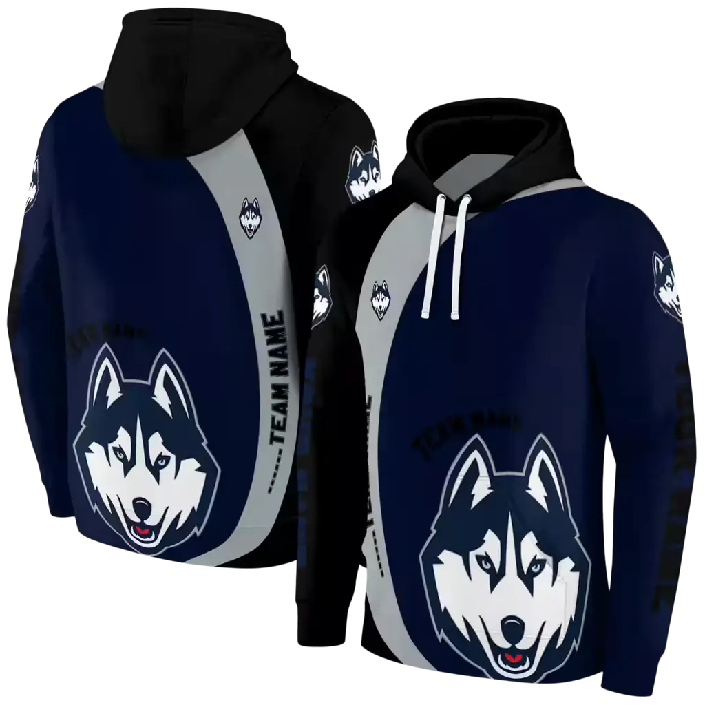 personalized uconn huskies minimalist design blue black hoodie fashion forward personalized uconn huskies minimalist design blue black hoodie fashion forward