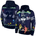 personalized uconn huskies spongebob patrick star blue navy hoodie best selling