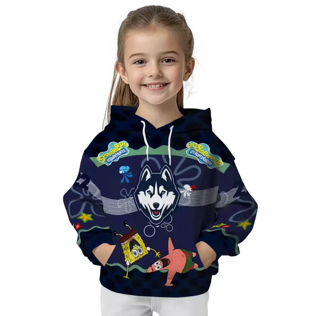 personalized uconn huskies spongebob patrick star blue navy hoodie top rated personalized uconn huskies spongebob patrick star blue navy hoodie top rated