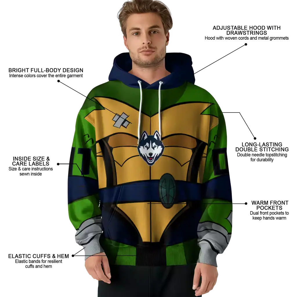 personalized uconn huskies superhero armor blue green hoodie latest model personalized uconn huskies superhero armor blue green hoodie latest model