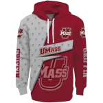 personalized umass minutemen abstract shape red hoodie best selling