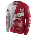 personalized umass minutemen abstract shape red hoodie best selling