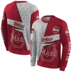 personalized umass minutemen abstract shape red hoodie best selling