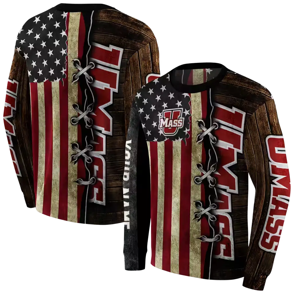 personalized umass minutemen american pride hoodie premium grade personalized umass minutemen american pride hoodie premium grade