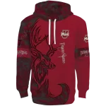 personalized umass minutemen deer silhouette red hoodie best selling