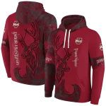 personalized umass minutemen deer silhouette red hoodie best selling