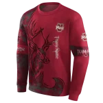 personalized umass minutemen deer silhouette red hoodie best selling