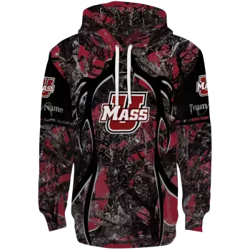 personalized umass minutemen hunting theme red black hoodie best selling