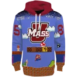 personalized umass minutemen mario blue black hoodie best selling