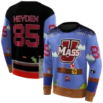 personalized umass minutemen mario blue black hoodie best selling