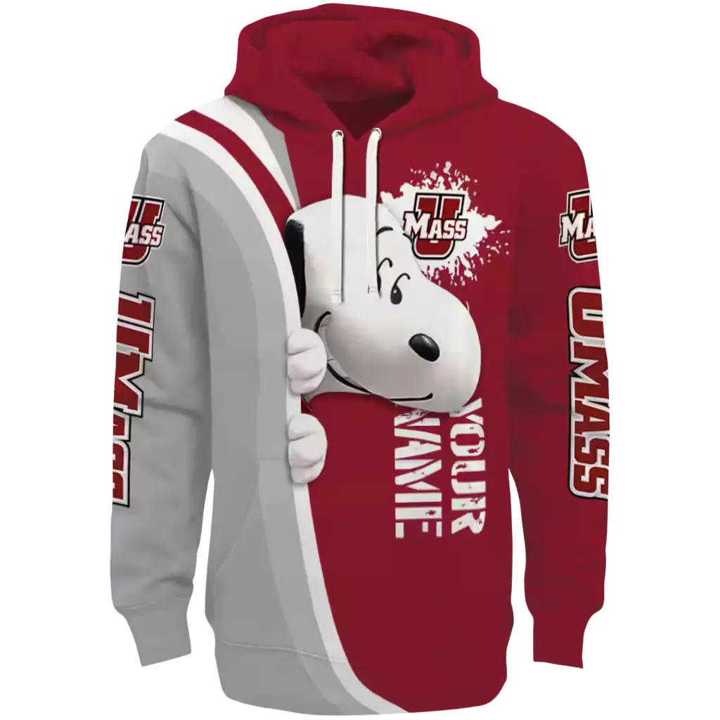 personalized umass minutemen peeking snoopy red hoodie best selling personalized umass minutemen peeking snoopy red hoodie best selling