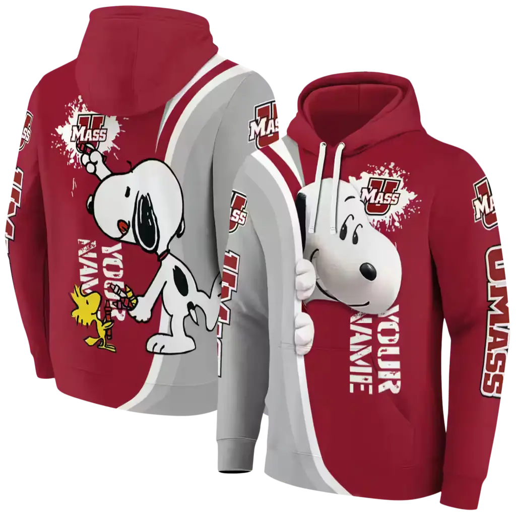 personalized umass minutemen peeking snoopy red hoodie fashion forward personalized umass minutemen peeking snoopy red hoodie fashion forward