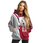 personalized umass minutemen peeking snoopy red hoodie best selling