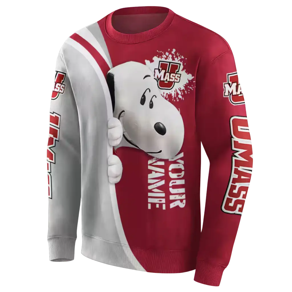 personalized umass minutemen peeking snoopy red hoodie new arrival personalized umass minutemen peeking snoopy red hoodie new arrival