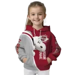 personalized umass minutemen peeking snoopy red hoodie best selling