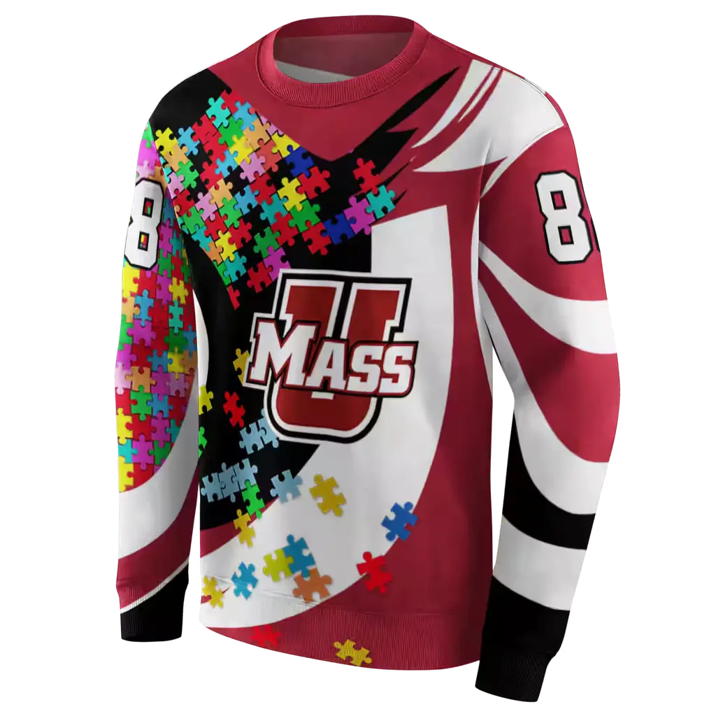 personalized umass minutemen puzzle pieces red hoodie new arrival personalized umass minutemen puzzle pieces red hoodie new arrival