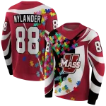 personalized umass minutemen puzzle pieces red hoodie best selling