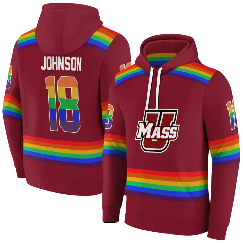 personalized umass minutemen rainbow stripes red hoodie fashion forward personalized umass minutemen rainbow stripes red hoodie fashion forward