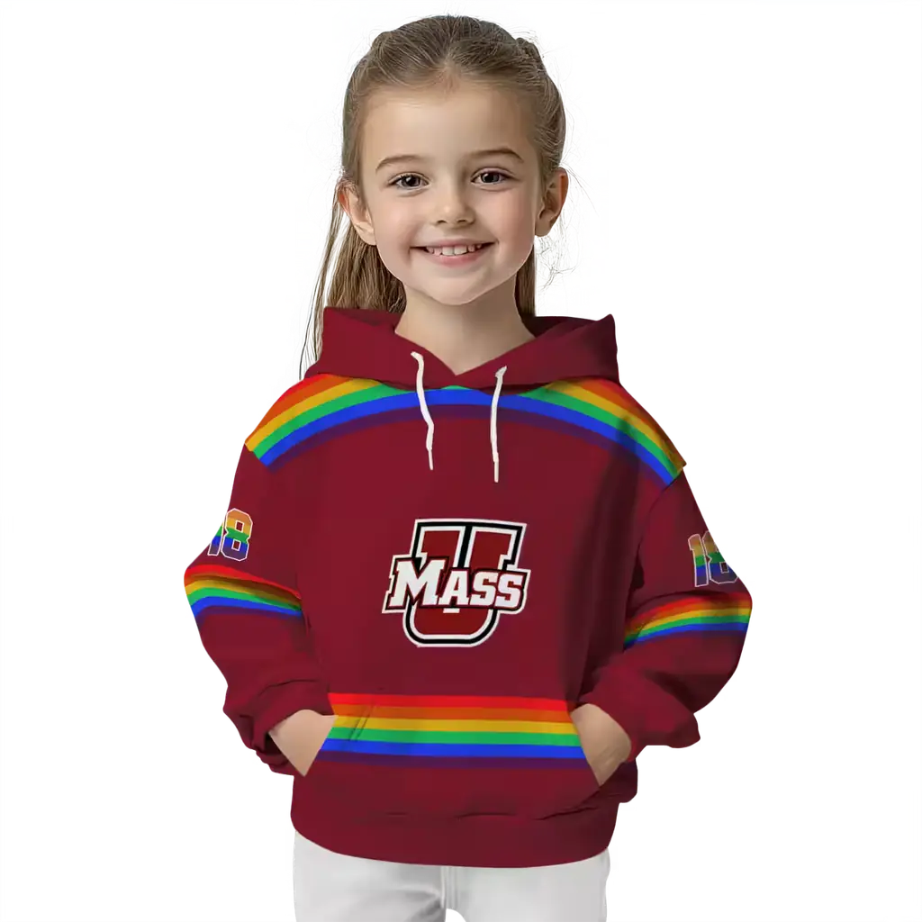 personalized umass minutemen rainbow stripes red hoodie top rated personalized umass minutemen rainbow stripes red hoodie top rated