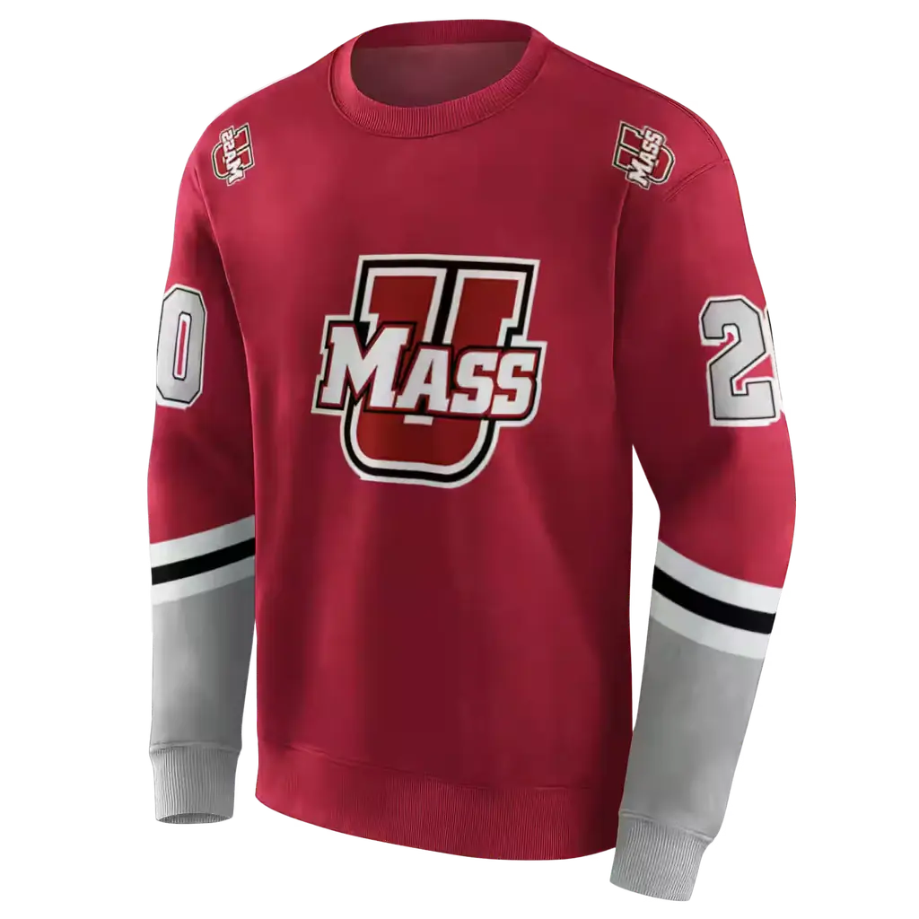 personalized umass minutemen striped sleeves red hoodie new arrival personalized umass minutemen striped sleeves red hoodie new arrival