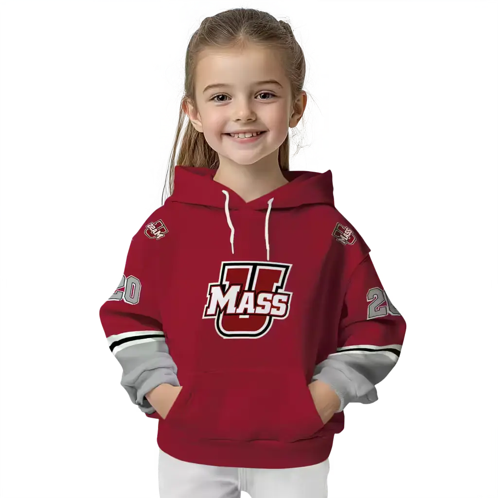 personalized umass minutemen striped sleeves red hoodie top rated personalized umass minutemen striped sleeves red hoodie top rated