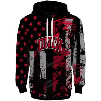 personalized unlv rebels distressed flag red black hoodie best selling