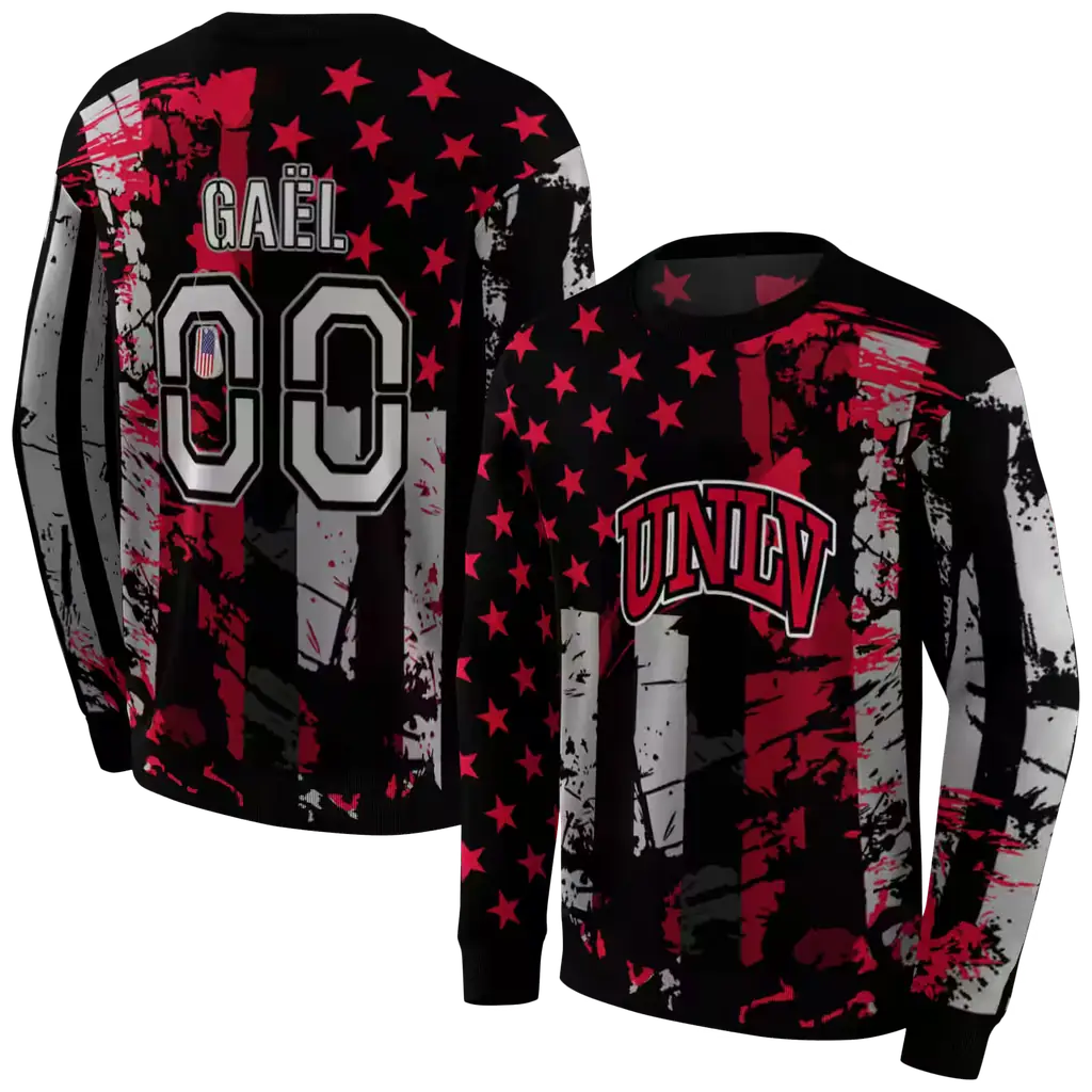 personalized unlv rebels distressed flag red black hoodie premium grade personalized unlv rebels distressed flag red black hoodie premium grade