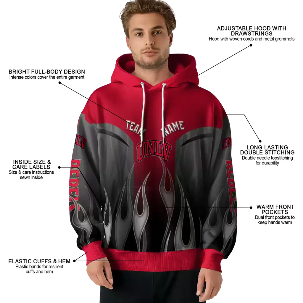 personalized unlv rebels flame design red hoodie latest model personalized unlv rebels flame design red hoodie latest model